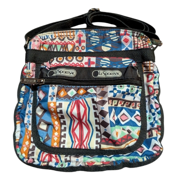 EUC LeSportSac Colorful Print Crossbody Bag Purse Adjustable Shoulder Strap - Picture 2 of 6